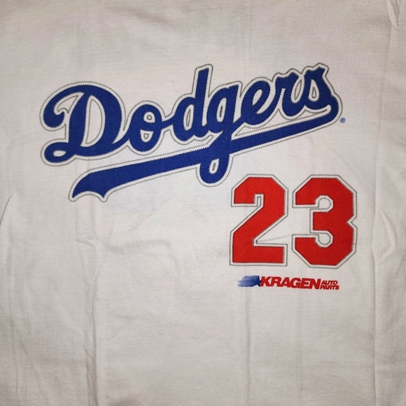 DODGERS #23 KARROS Kragen Auto Parts Mens Tshirt LOGOS UNLTD Sz. OSFM XL - Picture 4 of 6
